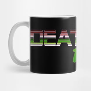 Death By Neon Logo Design - Official Product Color 5 - cinematic synthwave / horror / berlin school / retrowave / dreamwave t-shirt Mug